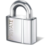 chrome padlock icon